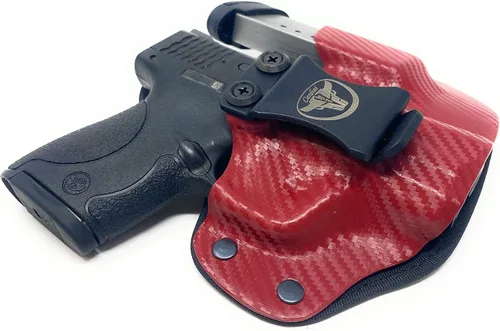 Vista 6 de Cardini Leather USA IWB Cáscara X Series Hybrid Kydex y funda de cuero - Transporte oculto, dentro de la cintura con bolsa para revistas