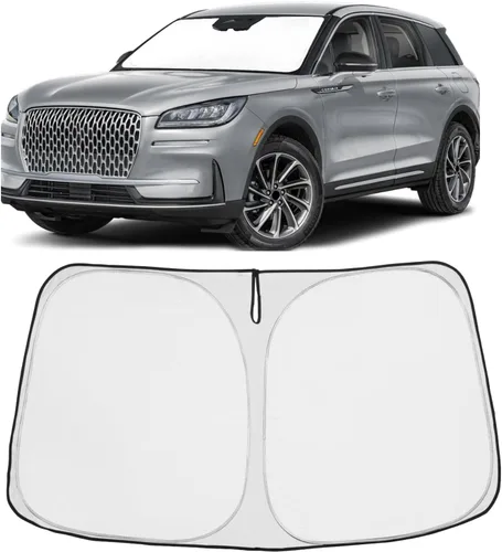 Vista 46 de Proadsy Parasol para parabrisas Rivian R1S 2022-2025 2026 de 4 capas plegable, protector de parasol frontal que bloquea los rayos UV, mantiene
