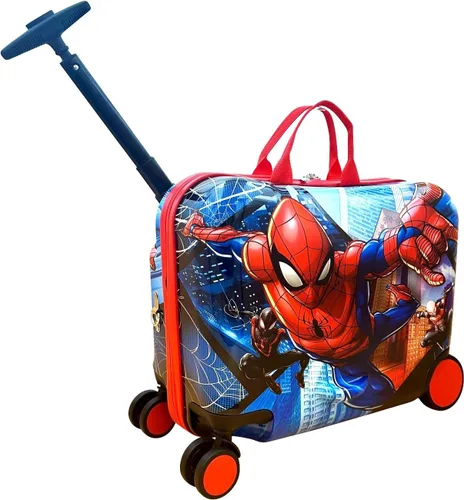 Vista 2 de Fast Forward Maleta de 18 "para niñosequipaje de mano con ruedas para niños pequeños de remolque, Varios colores, Spiderman