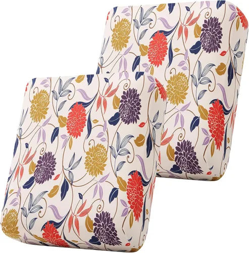 Vista 72 de Smiry Fundas de cojín de sofá estampadas, fundas elásticas suaves para sofá, fundas de sofá lavables antideslizantes, protector de muebles para Beige