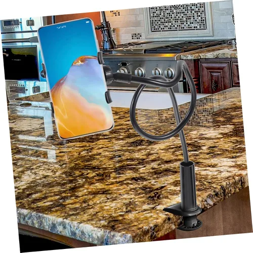 Vista 8 de Soporte para teléfono con clip, soporte para computadora portátil, multifuncional, ajustable, para teléfono celular, soporte para computadora