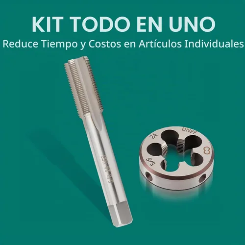 Vista 7 de AUTOKAY Nuevo HSS 5/8"-24 UNEF - Juego de roscas y troqueles para mano derecha (5/8x24) RH