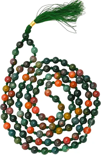 Vista 29 de Collar y Pulsera de Cuentas de Oración Japa Mala de Amazing Gemstone, 108 Cuentas para Meditación turquesa (African Turquoise)