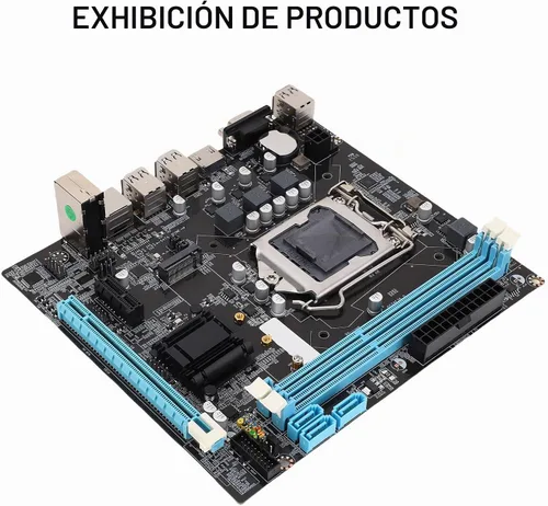 Vista 6 de H61 LGA1155 Placa base, DDR3 Micro ATX placa base de computadora para LGA1155 Socket I3 I5 I7, placa base para juegos para CPU serie, M.2 NVMe NGFF