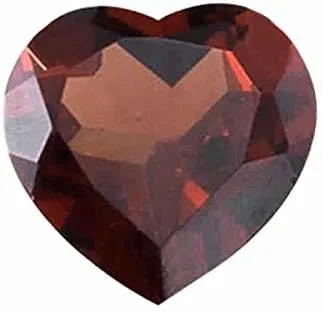 Vista 2 de Mysticdrop 0.70-1.20 Cts de 0.236x0.236 in Corazón AAA Granate Mozambique (1 pc) Piedra Preciosa Suelta, Gema, granate