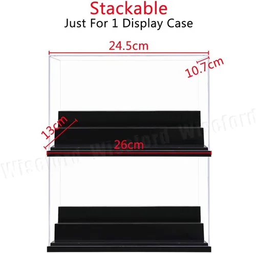 Vista 9 de Vitrina acrílica (9.8 x 4.7 x 6.2 pulgadas) Caja transparente para figuras pop