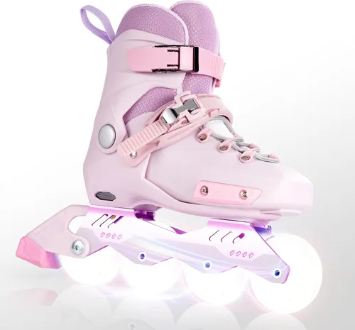 Vista 9 de SWAY Patines en línea ajustables para niños, adolescentes y adultos, ruedas iluminadas de alto rendimiento, patines en línea ideales para niños