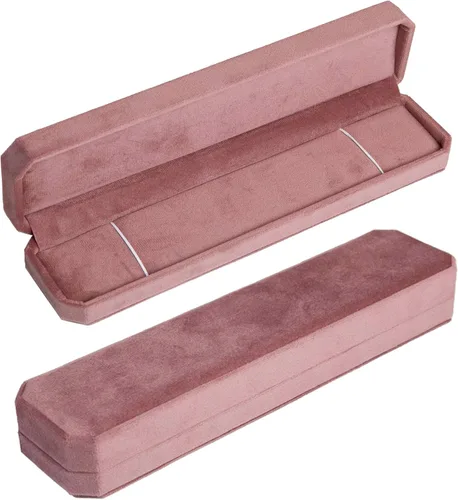 Vista 3 de Joyero personalizable para collar de terciopelo, estuche de joyería de viaje, organizador de joyas de viaje, joyero para mujeres y niñas, pequeño