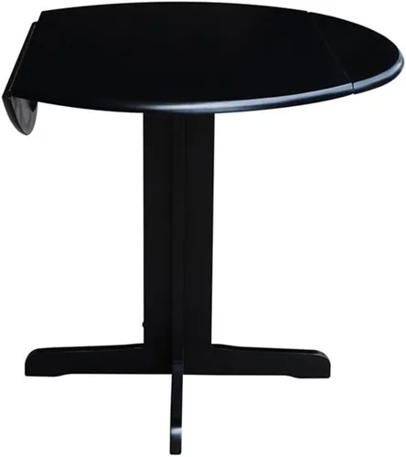 Vista 4 de International Concepts - Mesa de comedor de doble hoja caída, 36 pulgadas, color negro