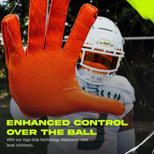 Vista 2 de We Ball Sports Hypr-Grip - Guantes de fútbol para hombre, guantes de silicona para receptor de palma