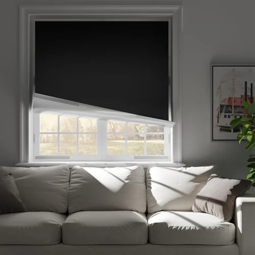 Vista 7 de NIGHTON Cortinas 100% opacas para dormitorio, persianas opacas sin taladrar con cinta de velcro mejorada, cortinas opacas portátiles para cubrir