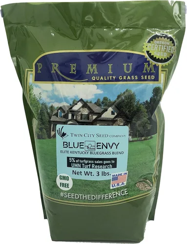 Vista 4 de Twin City Seed Co. Blue Envy, Kentucky Bluegrass Blend, bolsa de 1 libra