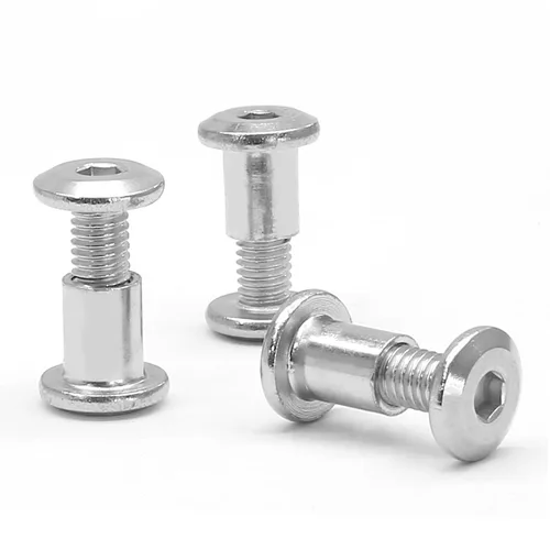 Vista 4 de 35 Pares (70 Piezas) Perno de Cabeza Hexagonal M6x12mm con Llave Allen, Pernos Conectores Plateados para Muebles M6 Tornillos Avellanados Tuercas