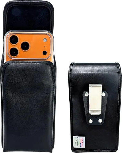 Vista 22 de Turtleback - Funda para cinturón de piel para iPhone 17 ProMax/Plus Slim Case Fit Horizontal - Cuero con clip de cuero cubierto
