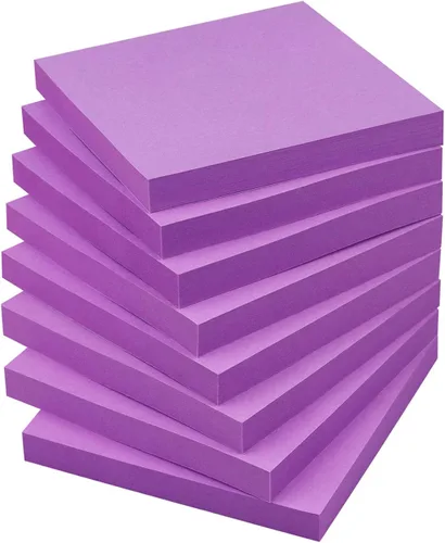 Vista 10 de Notas adhesivas 3x3 pulgadas Notas autoadhesivas de colores brillantes 8 blocs 80 hojas/bloc (Azul)