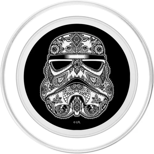 Vista 2 de Star Wars Stormtrooper Artsy - Casco de henna con diseño PopSockets MagSafe PopGrip para iPhone