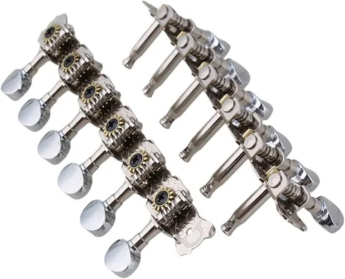 Vista 3 de Cromado 12 Cuerdas Guitarra Acústica Cabeza Máquina 6L6R