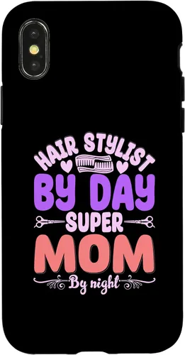 Vista 5 de Hair Stylists by Day Super Mom by Night Hair Stylist Case para iPhone 17