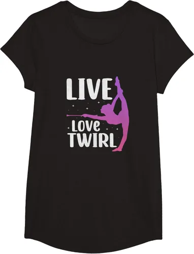 Vista 4 de Camiseta Twirl Baton Twirling Twirler Majorettes, Negro