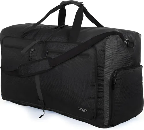 Vista 41 de Bago Travel Duffle Bag for Women & Men. Medium Duffel Bag for Traveling Todo negro