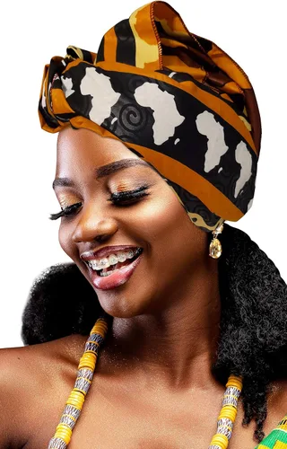 Vista 13 de Ankara - Diadema suave con estampado africano para la cabeza, bufanda para el cabello largo, turbante, corbata, punto africano, envolturas