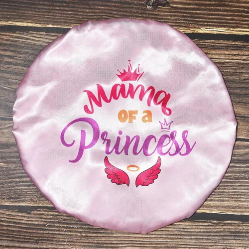 Vista 4 de Juego de capó para bebé, gorro para dormir, gorro para el pelo del bebé, para mujeres, niñas, niños, rizado, reversible, ajustable, color rosa Corona