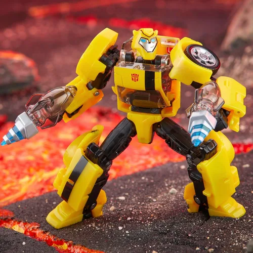 Vista 11 de Transformers Legacy United Deluxe Class Animated Universe Bumblebee, Figura de Acción Convertible de 5.5 Pulgadas, 8+