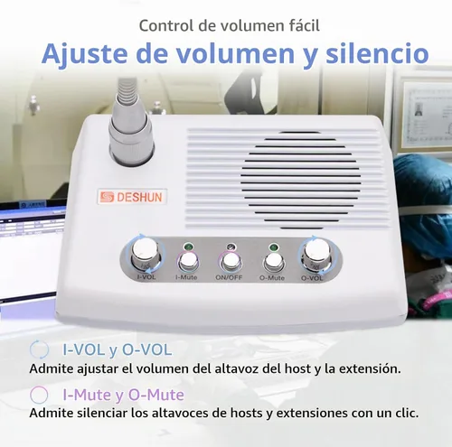 Vista 4 de DESHUN Intercomunicador de ventana DS-989, sistema de altavoces de ventana dúplex completo, altavoz, sistema de intercomunicación para negocios