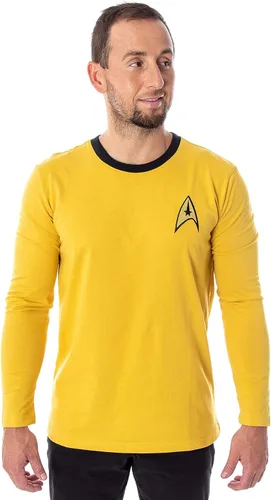 Vista 7 de Star Trek The Original Series - Camiseta de manga larga para hombre, Capitán Kirk, Spock