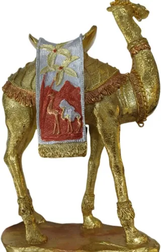 Vista 4 de Gazechimp Figura de camello con estatua de animal, escultura de camello, adorno de mesa para sala de estar, centro de mesa, dormitorio, estantería
