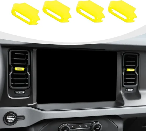Vista 8 de RAZPOY para Bronco - Ajuste de salida de aire acondicionado 4 piezas, cubierta de ventilación de salida de aire central compatible con accesorios