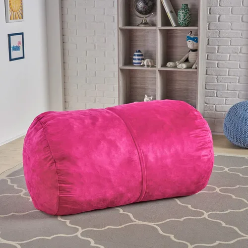 Vista 4 de Christopher Knight Home CKH - Puf de gamuza, 4 pies, color fucsia