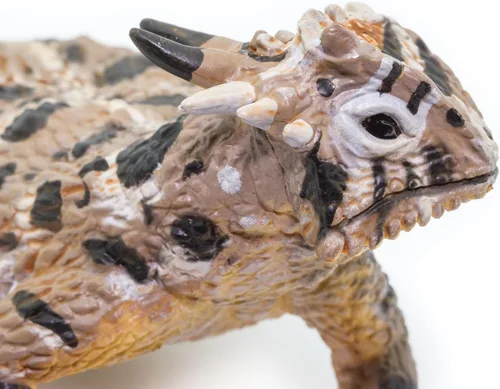 Vista 4 de Safari Ltd. Figura de lagarto con cuernos, figura realista de 5.25 pulgadas, juguete educativo para niños, niñas y niños a partir de 3 años