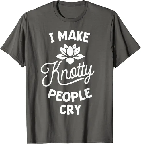 Vista 87 de Camiseta divertida de terapia de masaje I Make Knotty People Cry, Negro, S