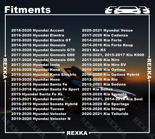 Vista 3 de Rexka 20 clips de retención para embellecimiento interior para panel de puerta, compatible con Hyundai 82315-2W000 Santa Fe Sonata (paquete de 30)