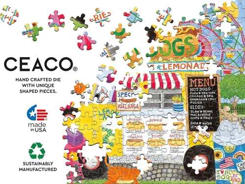 Vista 5 de Ceaco - Food Trucks - Hot Dog Truck II - Rompecabezas de 500 piezas