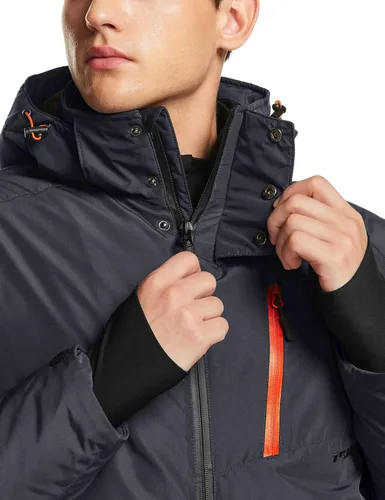 Vista 6 de TSLA Men's Winter Ski Jacket, Waterproof Warm Insulated Snow Coats, Cold Weather Windproof Snowboard Jacket with Hood