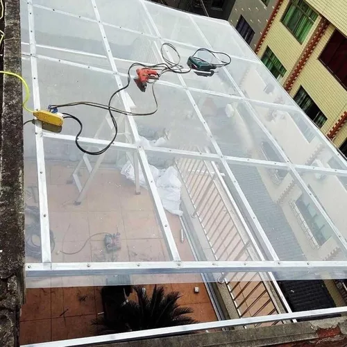Vista 7 de Hoja de policarbonato para techos, paneles de techo de policarbonato transparente, lámina de plástico acrílico, protección UV, cubierta impermeable