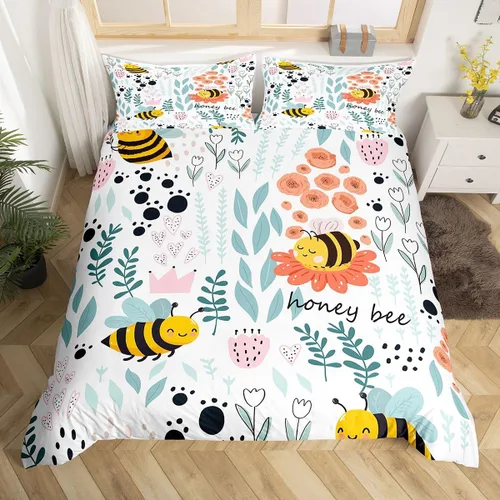 Vista 31 de Erosebridal Juego de ropa de cama individual de animales de la selva para niñas y niños, funda de edredón de elefante oso, tigre, león, safari