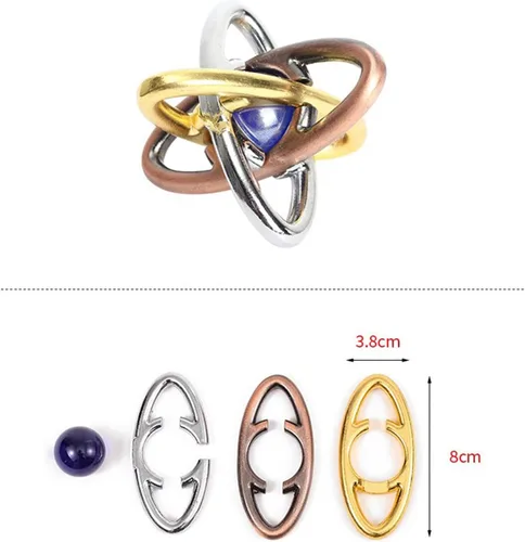 Vista 4 de 5 unids/set rompecabezas de metal rompecabezas conjuntos, 3D desbloqueo rompecabezas entrelazado, nudo de metal rompecabezas juegos mentales, regalo
