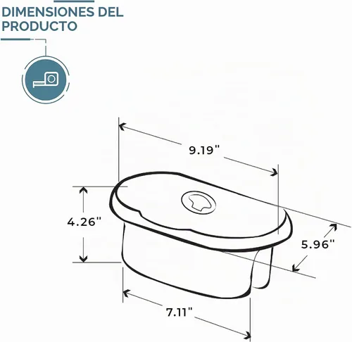 Vista 7 de Manufacturers' Select ITC Ducha de acero inoxidable fría y caliente - Ducha de lavado marino (97012SSM) (X0029B700R)