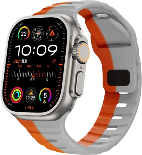 Vista 24 de Correas de silicona deportivas compatibles con Apple Watch Band de 1.929 in, 1.811 in, 1.772 in, 1.732 in, 1.654 in, 1.614 in, 1.575 in, 1.496 in