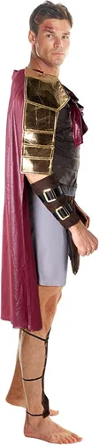 Vista 2 de Morph Mens Brown Roman Armor Gladiator Adults Roman Costume Roman Soldier Costume Adult