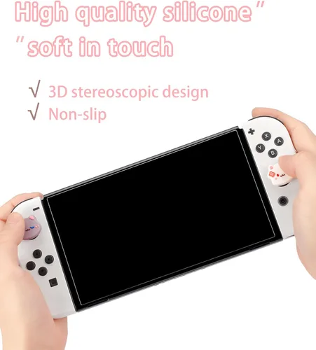 Vista 5 de PAWSWORLD Lindas tapas de agarre para el pulgar para Switch Joycon, tapas de agarre compatibles con Switch LiteSwitch OLED Joystick Grips Tapas