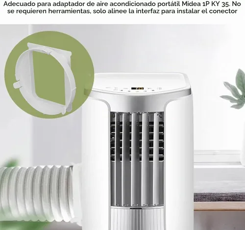 Vista 3 de Fdit Adaptador de conector de manguera de escape de aire acondicionado, acoplador, interfaz de conducto de escape adecuado para aire acondicionado