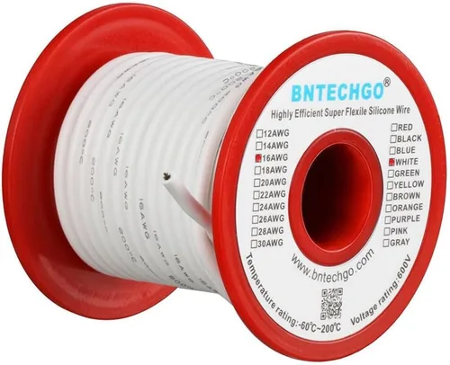 Vista 26 de BNTECHGO Alambre de silicona de calibre 16 rojo y negro cada 25 pies 2 Alambre de silicona calibre 16 rojo y negro