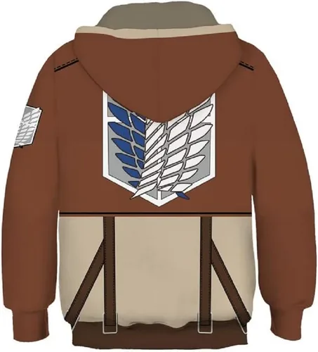 Vista 2 de Sudadera con capucha para niños Attack on Titan