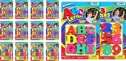 Vista 9 de JA-RU Juego de letras magnéticas (1 paquete de letras ABC) letras de plástico coloridas. Imanes de refrigerador para niños y niños pequeños.