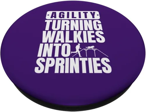 Vista 2 de Agility Handler - Turn Walkies Into Sprinties - Dog Agility PopSockets Adhesive PopGrip