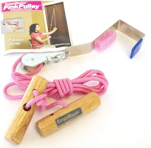 Vista 3 de RangeMaster PinkPulley - Polea de hombro para el cuidado del cáncer │ Ayudas en la recuperación y rehabilitación │ Guía de instrucciones